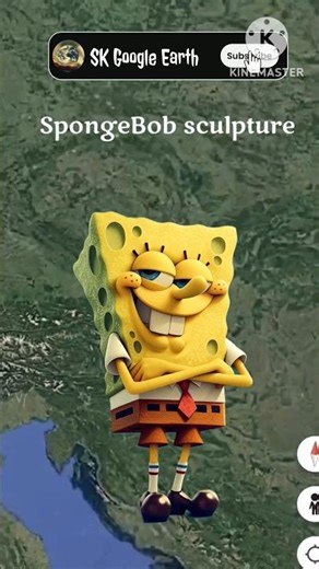 OMG 😱 i found real SpongeBob statue on Google map and google earth #skgoogleearth #viral #earth
