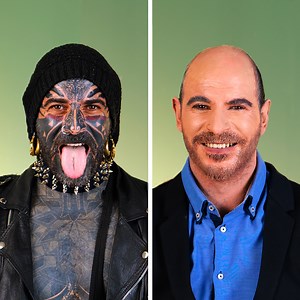 2.3M views · 3.5K reactions | Sensational way of transforming this full-body tattoo guy into a businessman!‍♂️ | 5-Minute Crafts GIRLY | Facebook