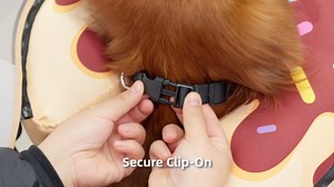 Raised Inflatable Dog Cone After Surgery - Adjustable Recovery Donut Collar with Neck Strap and Removable Anti-Licking Shield - Soft Dog Cone Alternative for Small Medium Large Dogs (DonutBrown,S)