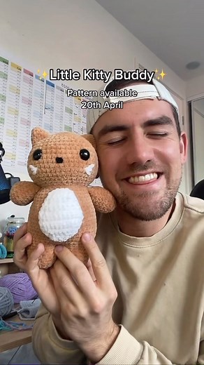 Little Kitty Buddy ✨ Pattern will be available on my website April 20th 🕺🏻 Alternatively, you can order the Little Kitty Buddy as a finished make on my website under the “Made to Order” category 🔥 Yarn is Honey Bunny by @hobbii_yarn #crochet #amigurumi #littlekittybuddy #kitty #crochetcat #crochetlove #crochetaddict #handmade #crochetmezaddy | Crochet me Zaddy