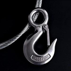 [Hot Item] Us Type S320 Stainless Steel 304 Cargo Lifting Hook with Safety Latch for Rigging and Hoisting