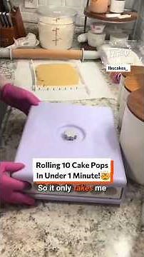Rolling 10 Cake Pops In Under 1 Minute! 🤯 #cakepops #bakinghacks #cakeideas