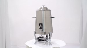 Stainless Steel Hot Beverage Dispenser, Insulated Beverage Dispenser, Coffee Chafer Urn Hot Drinks Dispenser with Spigot for Parties Event Buffet Catering, 3.4gal (Silver)