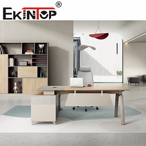 [Hot Item] Ekintop Wooden Furniture Modern Office Executive Desk Manager Office Desk Furniture