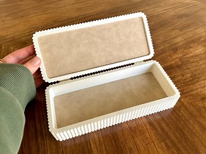 Fluted Storage Box With Faux Leather Lining - Etsy Canada