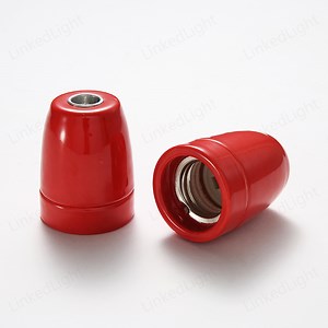 [Hot Item] Vintage Red E27 Ceramic Light Bulb Lamp Socket for Outdoor Lamps