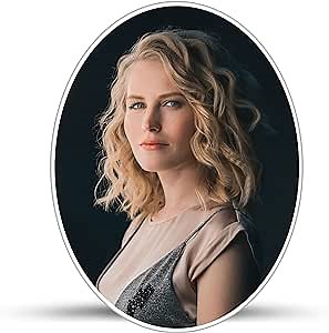 Ceramic Memorial Picture- Oval Personalized Waterproof Headstone Photo Tile Colorful Picture Porcelain Portrait Monument for Tombstone Memorial Plaque