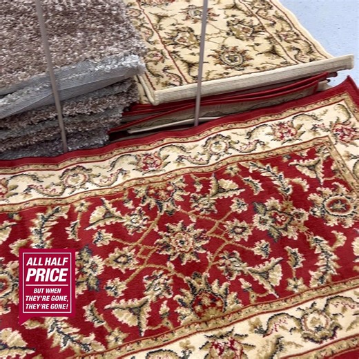 New this week – ALL RUGS are now ALL HALF PRICE! 🏠🧶 Step into comfort and create a cosy atmosphere with rugs for every room! Shop in-store and online now: https://bit.ly/3DYrfI1 #ahappyhome #rugs | homestore and more