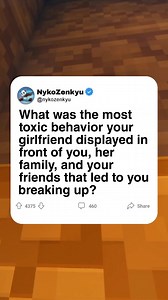 155K views · 2.2K reactions | What Toxic behavior your girlfriend displayed in front of you? | NykoZenkyu | Facebook