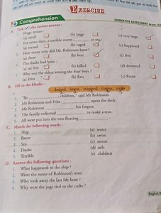 ExerciseComprehensionA. Tick (✓) the correct answer:Huge ... | Filo