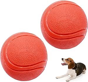 Natural Rubber Dog Balls for Large Aggressive Chewers - Lifetime Replacement - Indestructible and Durable Dog Toys for Large Breed, Black