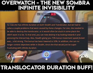  Overwatch - The NEW Sombra 2.0 INFINITE INVISIBILITY & TRANSLOCATOR DURATION BUFF!!!  Like This Page for More Videos! | oh nickel | Facebook