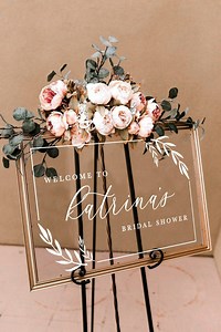 Bridal Shower Welcome Sign, Wedding Shower Sign, Welcome Shower Decor, Shower Welcome Sign, Engagement Party Sign Acrylic Wedding Shr003-c - Etsy