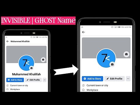 How to make an invisible name on facebook