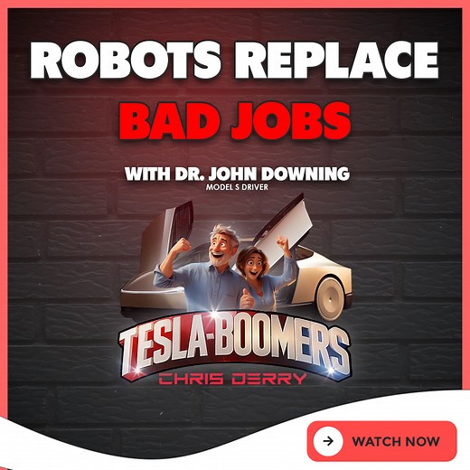 Robots replacing jobs? It’s a hot topic on this episode of the Tesla Boomers Podcast. Chris Derry and Dr. John Downing unpack how AI and automation will first target jobs that are dirty, dangerous, or boring. But don’t panic— history shows new tech often creates more jobs with higher skill levels. Dr. Downing sees this as an opportunity for people to level up in meaningful ways. Watch the full episode here: https://youtu.be/bwRl-nE4t8Q #TeslaBoomers #Automation #FutureOfWork #AIImpact #ChrisDerr