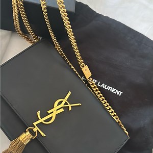 Saint Laurent Tassel with Gold Chain (Small)