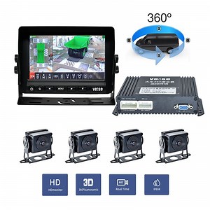 [Hot Item] 360 Derece Araç Güvenlik Kamerası 3D Kuş Bakışı Sistemi 4 Yolda Bölünmüş Ekran Araç Geri Görüş Yardımı 360 Kamera