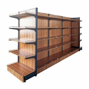 [Hot Item] Double Sided Wooden Display Rack for Supermarket