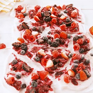 This loaded Fro-Yo Berry Bark might actually be better than fro-yo… Full recipe: http://dlsh.it/w3Ck1jZ | Delish