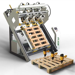 [Hot Item] Hot Sale Full Automatic Euro Stringer Nailing Machine Wooden Pallet Stacking Wood Pallet Making Machine