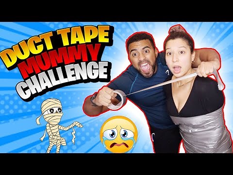 EXTREME DUCT TAPE MUMMY CHALLENGE! SHE PASSED OUT!!