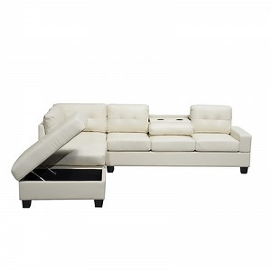 [Hot Item] Customizable Leather L Shape Sofa with Reversible Chaise for Modern Living Rooms