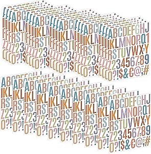 Letter Stickers 30 Sheets 1500 PCS Large Alphabet Sticker 2 Inch Vinyl Self Adhesive Stick on Stickers for Water Bottles Cup Mailbox Craft Scrapbooking Boho Classroom Decor Morandi Colors