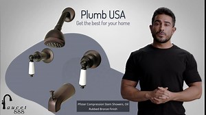 Trim Kit - Porcelain Handles and Flanges (3 Pieces Each) Fits Price Pfister Shower Faucet with 12 Spline, Satin Nickel Finish - By Plumb USA