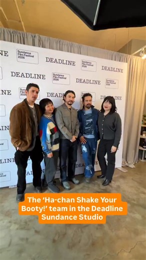 The ‘Ha-chan Shake Your Booty!’ team - Alberto Guerra, Mao Nagakura, Josef Kubota Wladyka, Alejandro Edda, and Kimberly Parker Zox - are here for Day 1 of Sundance | The Deadline Studio at #SundanceFilmFestival is presented by Casamigos | Deadline Hollywood