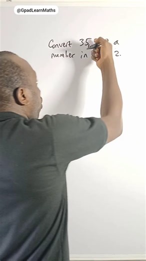 Converting denary to binary #binary #denary #conversion #gpadlearnmaths #STEM | Gpad Learn Maths