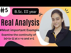 Real analysis bsc 3rd yr | Important examples on continuity 📝