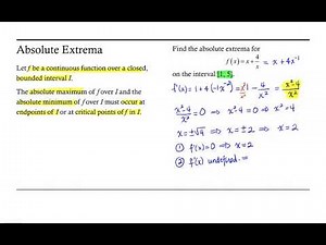 Absolute Extrema: Rational Function