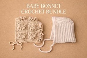Ensemble de modèles de bonnets bébé au crochet | Bonnet fleuri et bonnet simple | Modèle de bonnet pour nouveau-né (PDF) - Etsy France