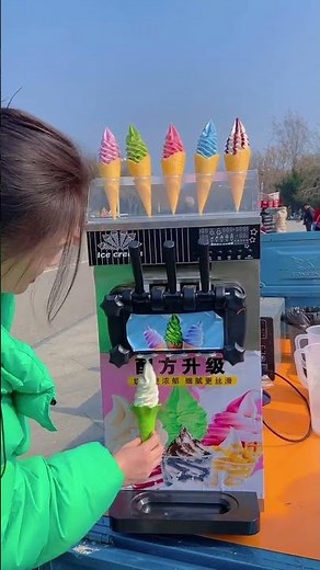 Color Changing Softy Ice Cream 🍦✨Triple Color Ice Cream Twist 😍