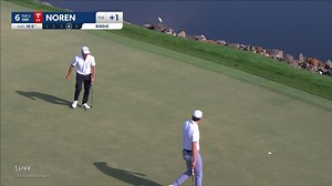 Alex Noren drains 18-foot birdie putt at Arnold Palmer