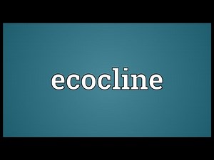 Ecocline Meaning