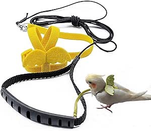 TBWHL Adjustable Parrot Bird Harness Leash Set Anti-bite Training Harness for Parrots