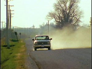 Pickup Truck Drives Down Dirt Road Stock Footage Video (100% Royalty-free) 1384573 | Shutterstock