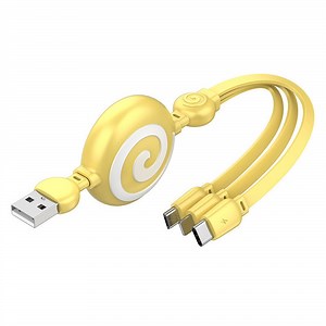 [Hot Item] Rt-Ss2 Retractable 3 in 1 Multiple Charging Cord Type C Micro USB Cable