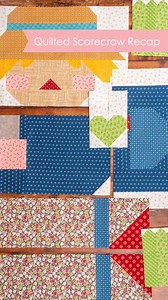 This is a little recap from October, November, and December Quilted Scarecrow QAL! I caught up and I just need to add the rick rack towards the end 🥰 How's your scarecrow going? | Fat Quarter Shop