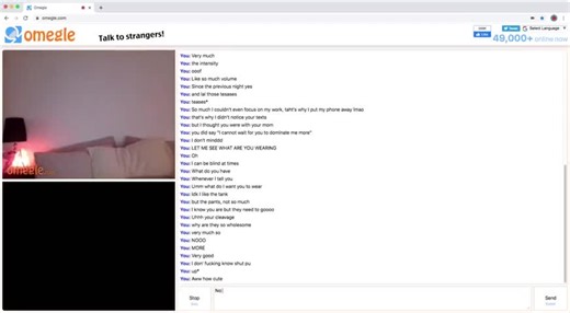 Milf playing Omegle Game