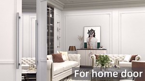 TOGU TG-6023 48-Inch Commercial Offset Push Pull Door Handle, Long Heavy-Duty Ladder Pull, 304 Stainless Steel for Barn, Glass, Shower, Interior & Exterior Doors, Brushed Stainless Steel Finish