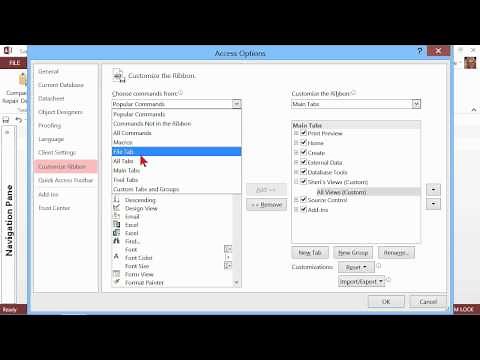 Microsoft Office Access 2013 Tutorial: Creating Custom Ribbon Tabs | K Alliance