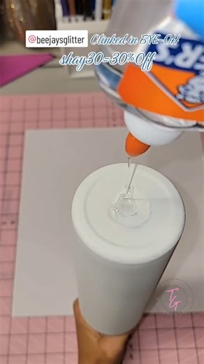 Can't stand MOD Podge? Yea that stuff SUCKS! 🤮 Don't wanna mix epoxy? Use Elmer's Clear Glue for the adhesive layer! 🤩 #tumblergroove #elmersglue #tumblermaker #cup #glitter #epoxytumblers #tumblercups #lovewhatyoudo | Tumbler Groove
