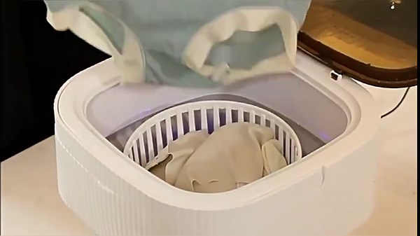 Portable Washing Machine With Drain Basket, 11L Mini Folding Washing Machine, Mini Portable Washer and Dryer for Apartments, Dorm, Camping, RV, Travel (PURPLE-PP)