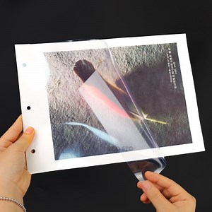 [Hot Item] 150mic Couverture transparente en PVC A4 Couverture de reliure en PVC pour carnet Sbosto