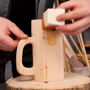 Carving Log Into A Mug Thanks for watching! Please be aware that this video is for entertainment purposes only and techniques shown should not be attempted at home! | DeMilked