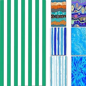 Microfiber Beach Towel Thin Sand Free Beach Towel Quick Dry Travel 30 x 60 inch Beach Towel Oversized Personalized Green Striped Beach Towels Compact Beach Towel Clearance