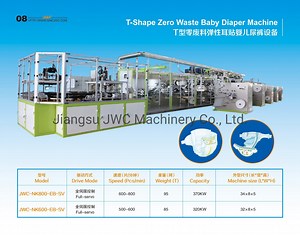 [Hot Item] Elastic Ear T Shape Baby Dry Diapers Making Machine Price