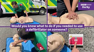Would you know how to use a defibrillator? Footballer Christian Eriksen went into cardiac arrest during a match at the weekend, and a defib helped save his life. A doctor from St John Ambulance has been showing us how to use one 👇 🔈 https://www.bbc.co.uk/programmes/p09lk99p | BBC Derby